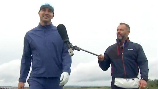 Former World Champion boxer Wladimir Klitschko enjoying Alfred Dunhill Pro-Am